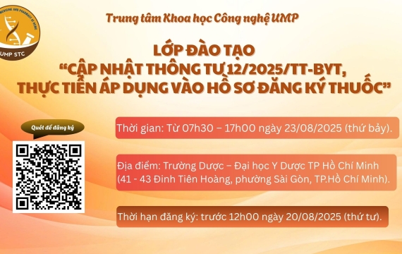 Lớp tập huấn chuyên đề: “CẬP NHẬT THÔNG TƯ 12/2025/TT-BYT, THỰC TIỄN ÁP DỤNG VÀO HỒ SƠ ĐĂNG KÝ THUỐC”